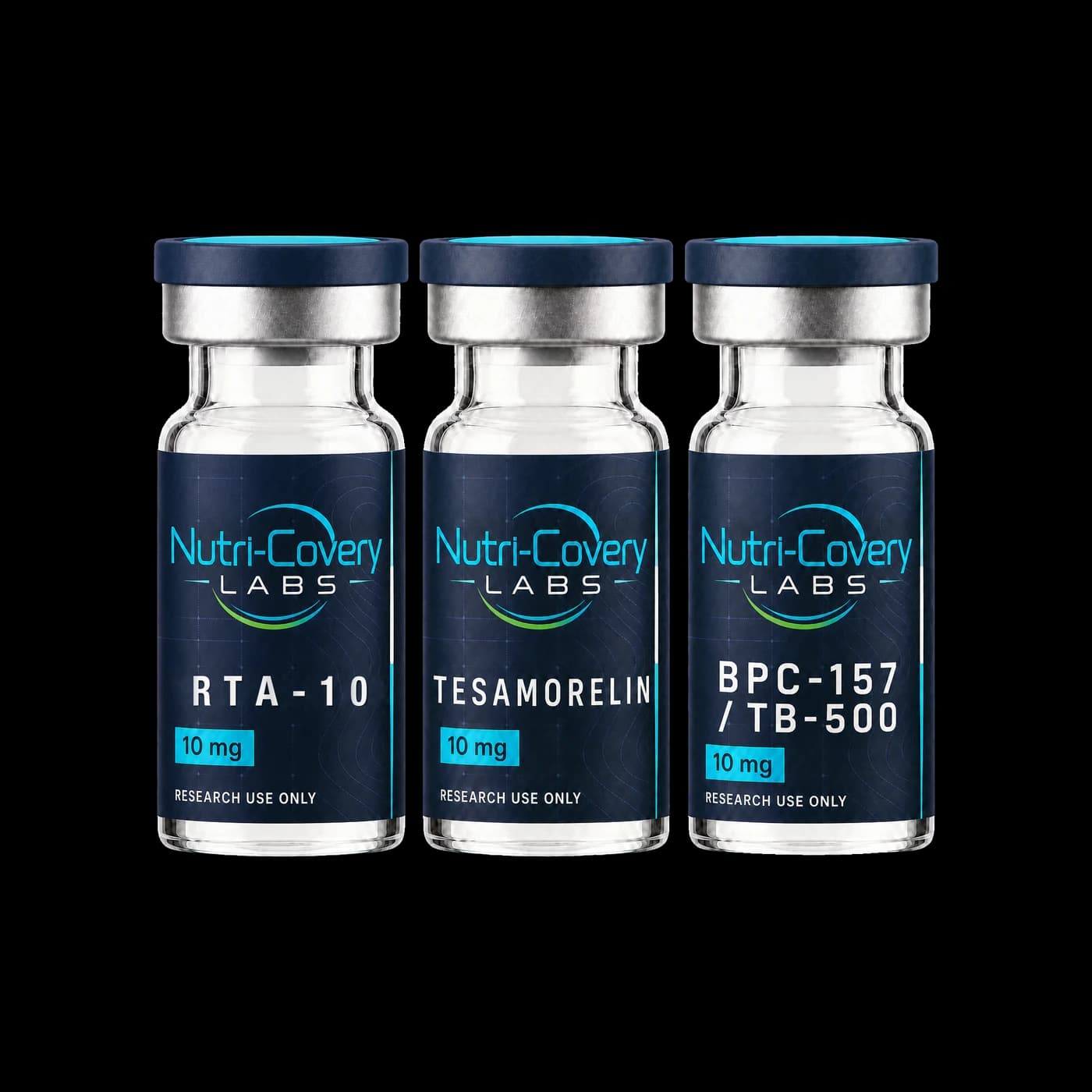 RTA-10 + Tesamorelin 10mg + BPC-157/TB-500 Blend 10mg — sealed vials
