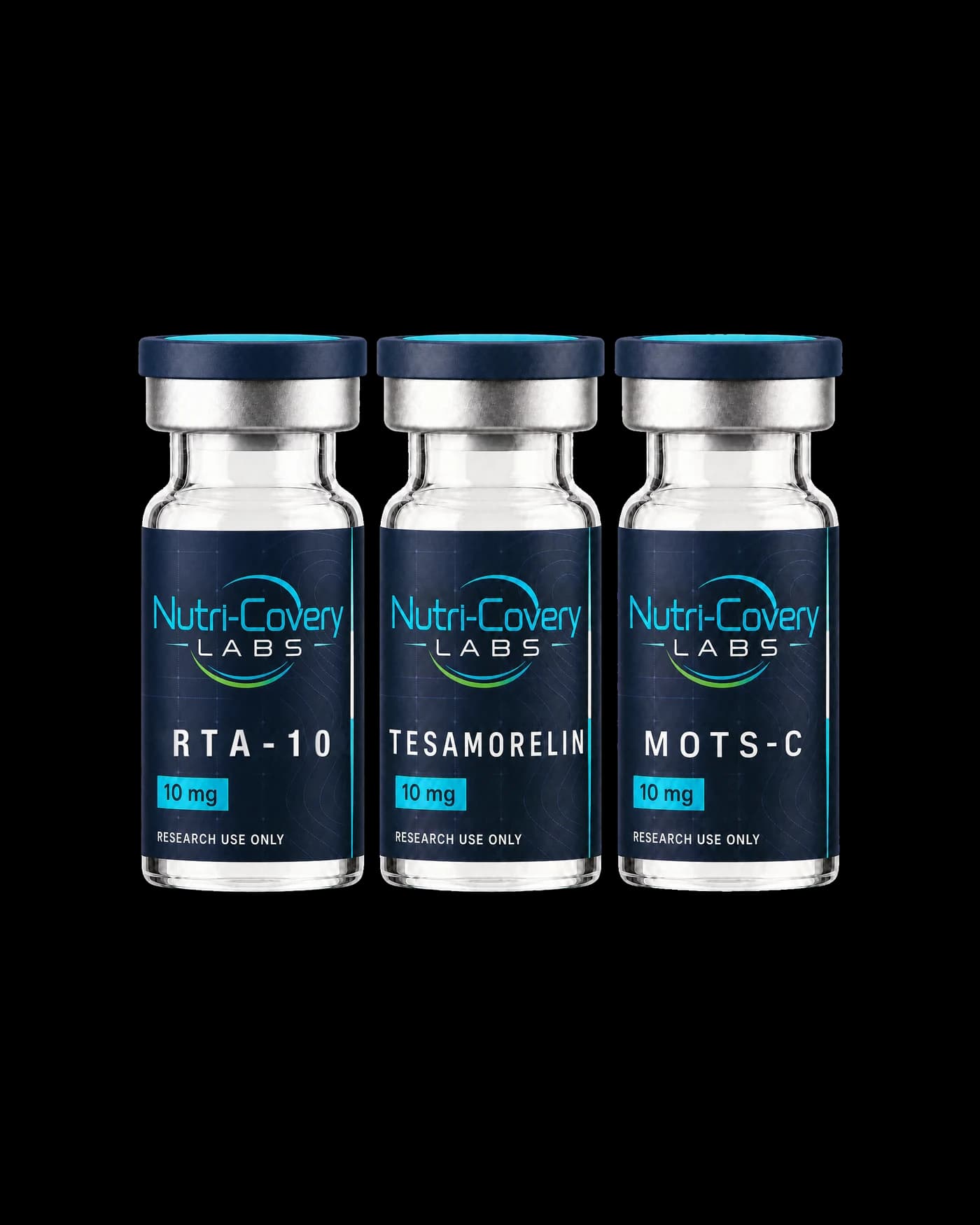 RTA-10 + Tesamorelin 10mg + MOTS-c 10mg — sealed sterile vials